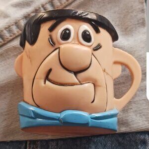 Vintage Fred Flintstone Yabba Dabba Doo Vitamin Advertising Cup Plastic Mug 1968